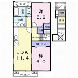 グレイスフル旭Ａの物件間取画像